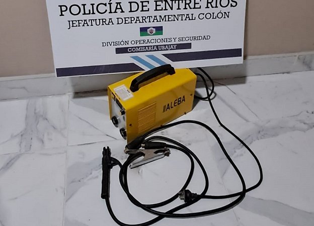 Secuestraron una soldadora robada en Ubajay.