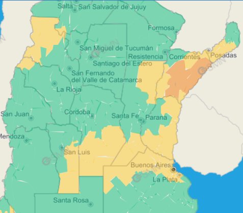 Continua vigente el alerta por tormentas.