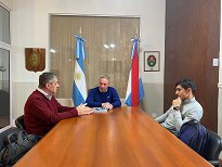 Zambn se reuni con el Ministro de Infraestructura y Servicios de la provincia, Daro Schneider.