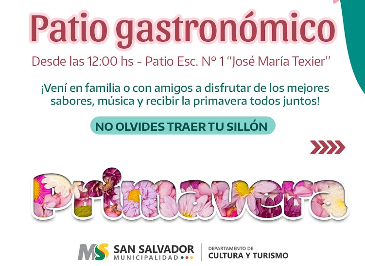 Patio Gastronmico: se llevara adelante durante este sbado y domingo.