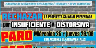 Agmer rechaz la oferta salarial y resolvi cinco das de paro.