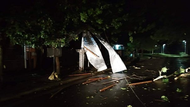 Fuerte temporal azot Hernandarias y caus graves daos