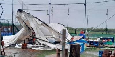 Fuerte tormenta ocasion voladuras de techos y cadas de antenas en una localidad entrerriana