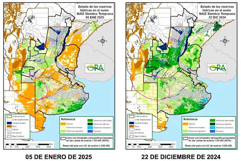 Periodo crtico. Ola de calor y pocas lluvias, el difcil panorama que le espera al campo en los prximos das.