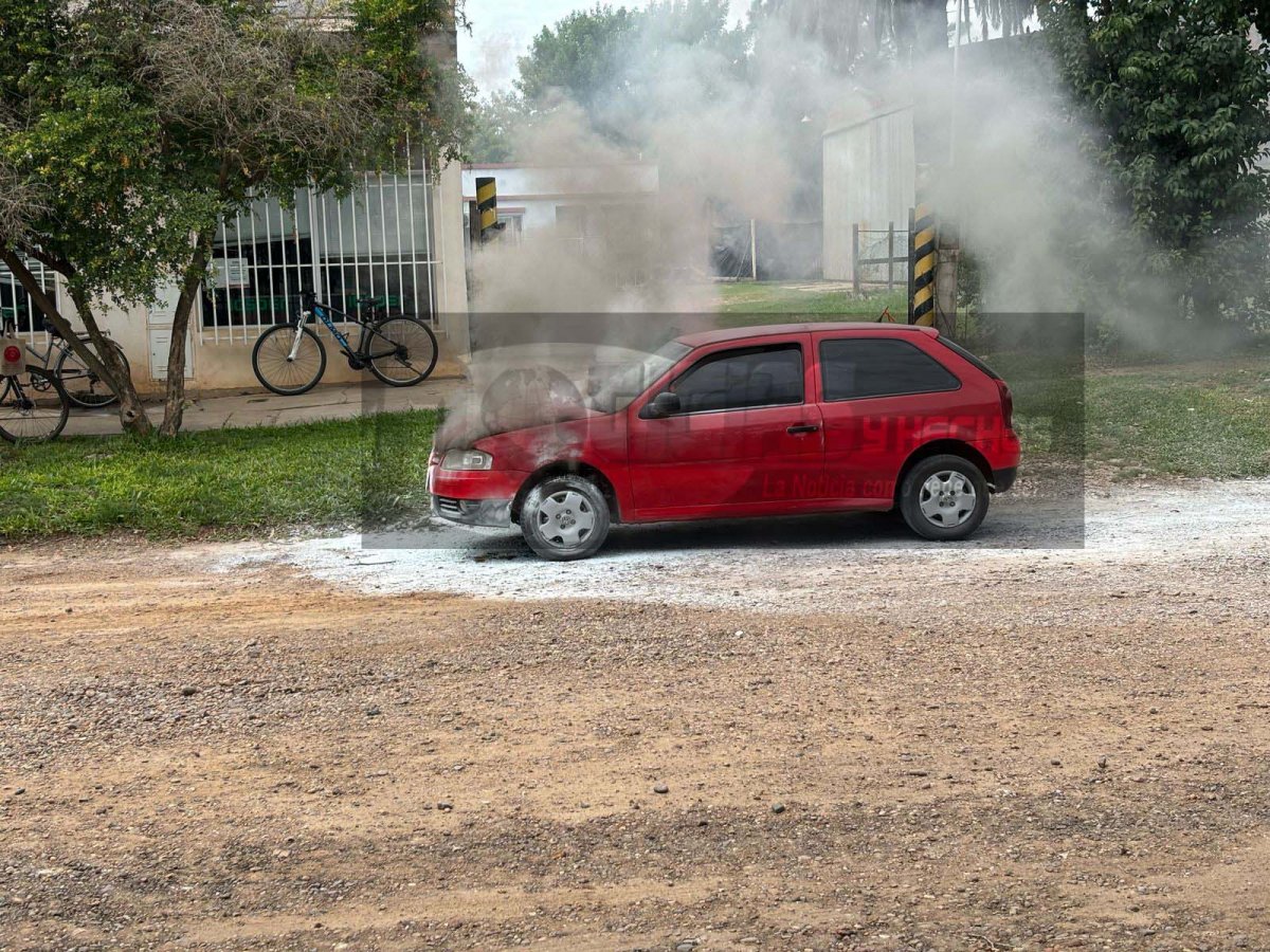 Un automvil se incendio a pocas cuadras del centro.