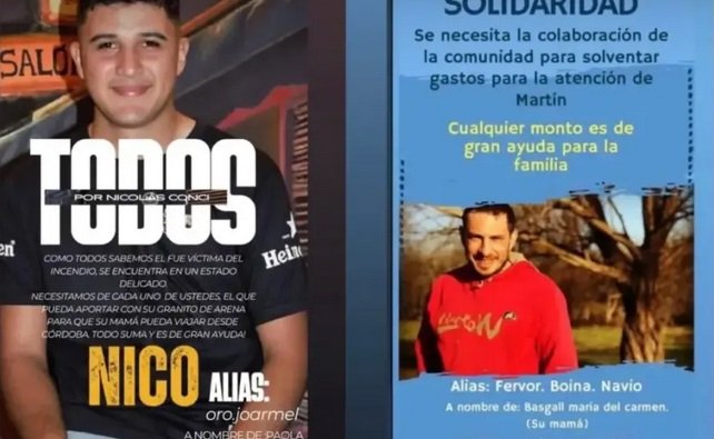 Incendio en Villaguay: piden colaboración de la comunidad para ayudar a dos de los heridos. Incendio en Villaguay: piden colaboración de la comunidad para ayudar a dos de los heridos.