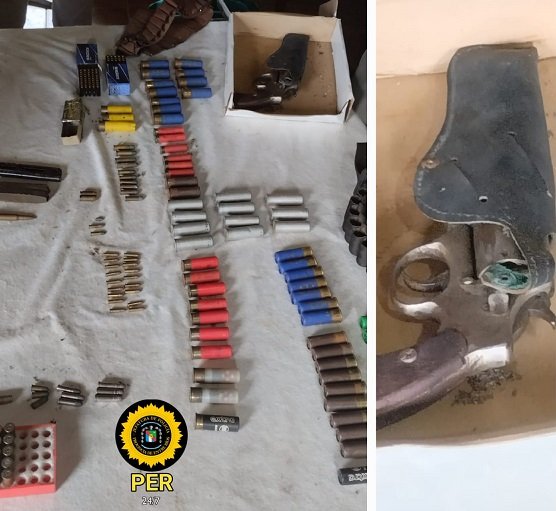 Secuestraron cartuchos y arma de fuego en un allanamiento en calle Magari帽os. Secuestraron cartuchos y arma de fuego en un allanamiento en calle Magari帽os.