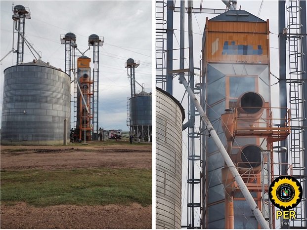 Principio de incendio en una secadora en General Campos. Principio de incendio en una secadora en General Campos.