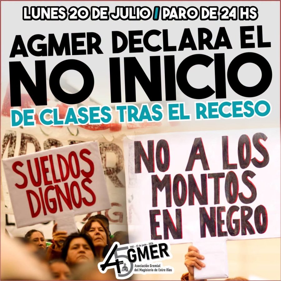 Paro docente para el pr贸ximo lunes. Paro docente para el pr贸ximo lunes.
