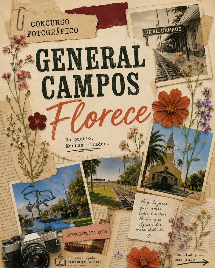 La Biblioteca Popular Ser Protagonistas lanza el concurso fotográfico “General Campos Florece†La Biblioteca Popular Ser Protagonistas lanza el concurso fotográfico “General Campos Floreceâ€