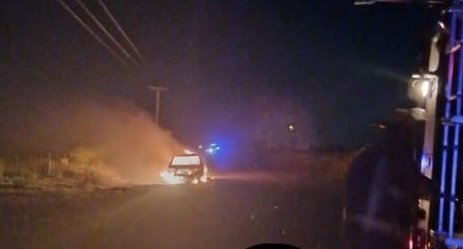 Un automóvil se incendió por completo en ruta 38 Un automóvil se incendió por completo en ruta 38