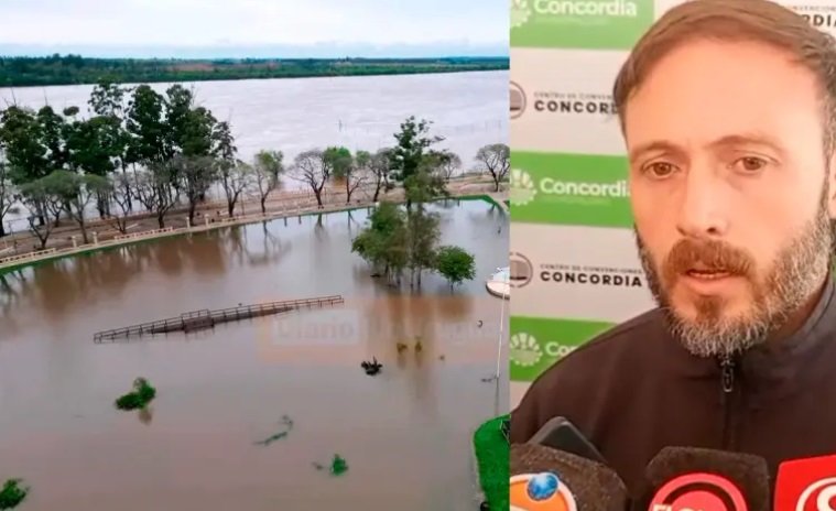 El intendente de Concordia advirtió que el río Uruguay “podría llegar a los 15 metros”. El intendente de Concordia advirtió que el río Uruguay “podría llegar a los 15 metros”.
